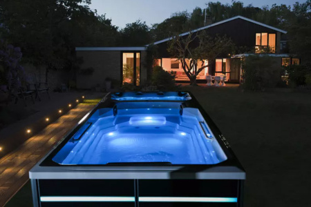 Плавательный СПА бассейн с противотоком Bigeer Амаре 590x225x150см